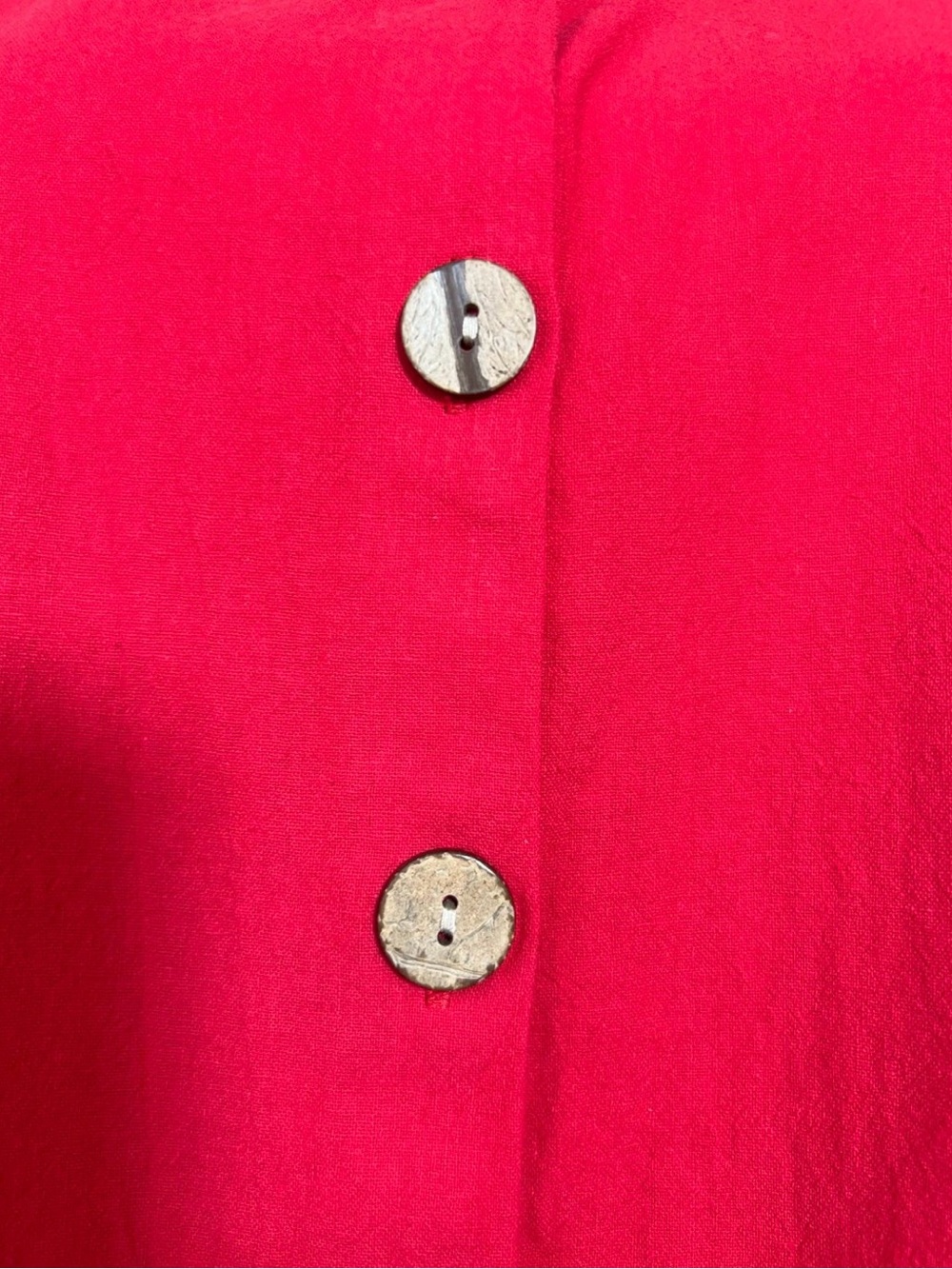 2 - Tops Bundle - 1- Red Linen/Cotton and 1-White Cotton Button Down Large - Picture 15 of 15